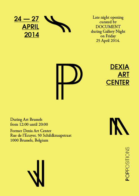 Poppositions au Dexia Art Center, Bruxelles avec Jeune Création, du 24 au 27 avril 2014